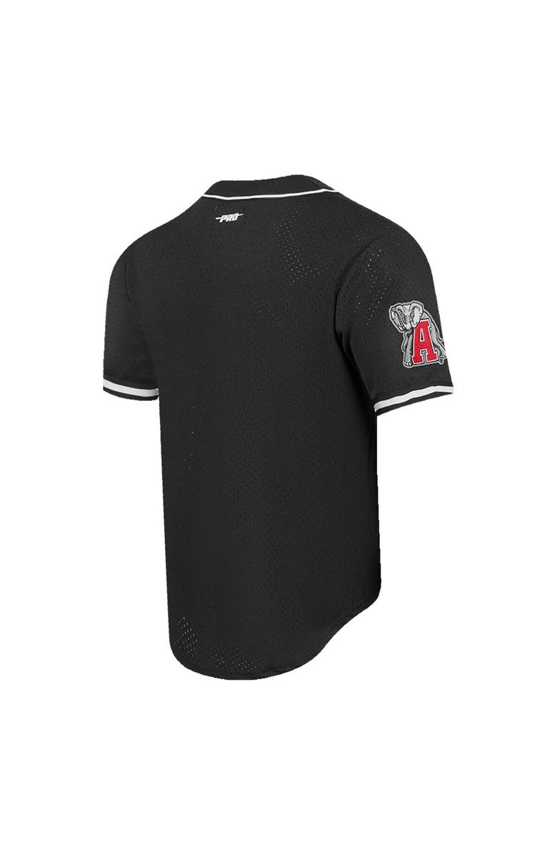 PRO STANDARD Men's Pro Standard Black Alabama Crimson Tide Mesh Full-Button Replica Baseball Jersey, Alternate, color, 