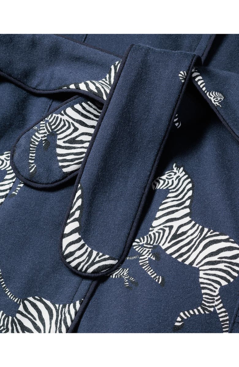 Petite Plume Zebre de Nui Pima Cotton Robe, Alternate, color, 