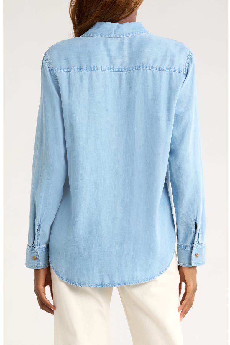 Chambray O'lei Popover Shirt, Alternate, color, LIGHT INDIGO WASH