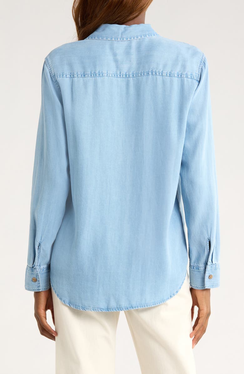 Tommy Bahama Chambray O'lei Popover Shirt, Alternate, color, Light Indigo Wash