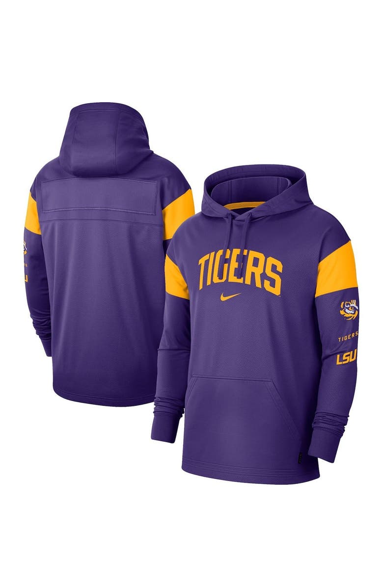 Nike Men's Nike Purple LSU Tigers Jersey Performance Pullover Hoodie, Main, color,