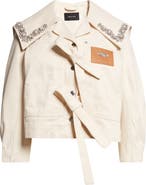 Simone Rocha Cropped Sailor Collar Workwear Jacket