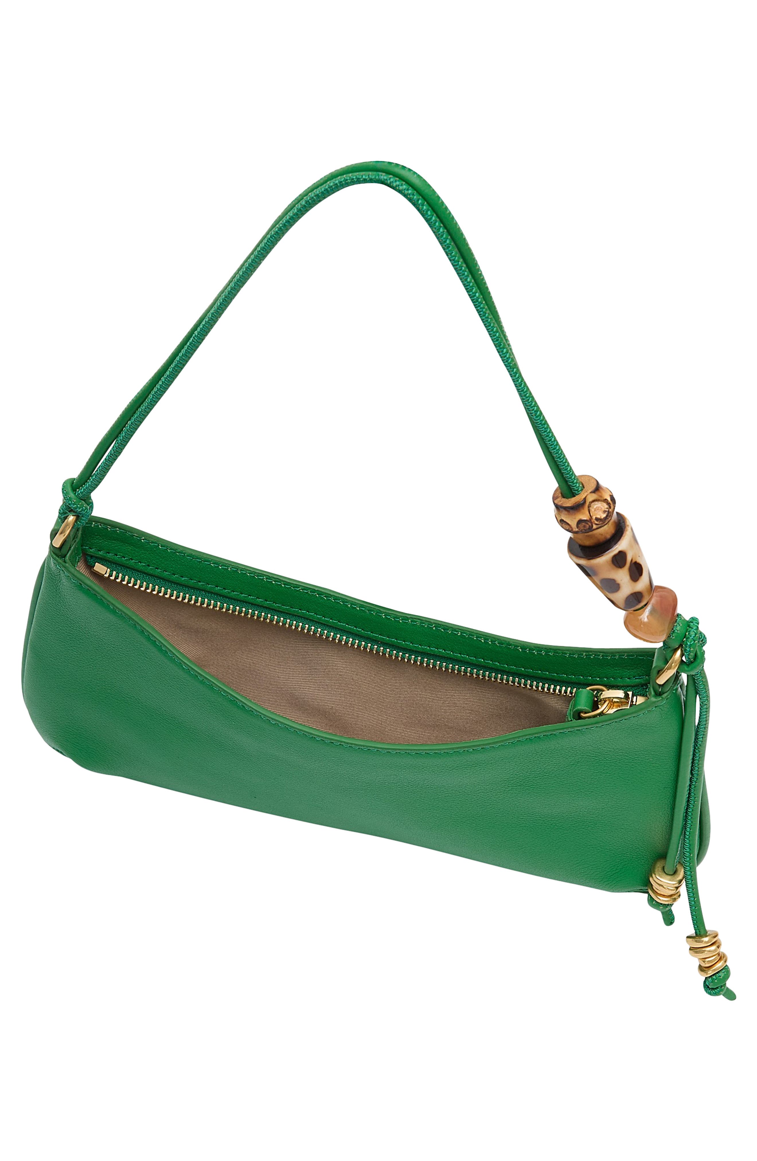 Reina Leather Shoulder Bag, Alternate, color, KELLY GREEN