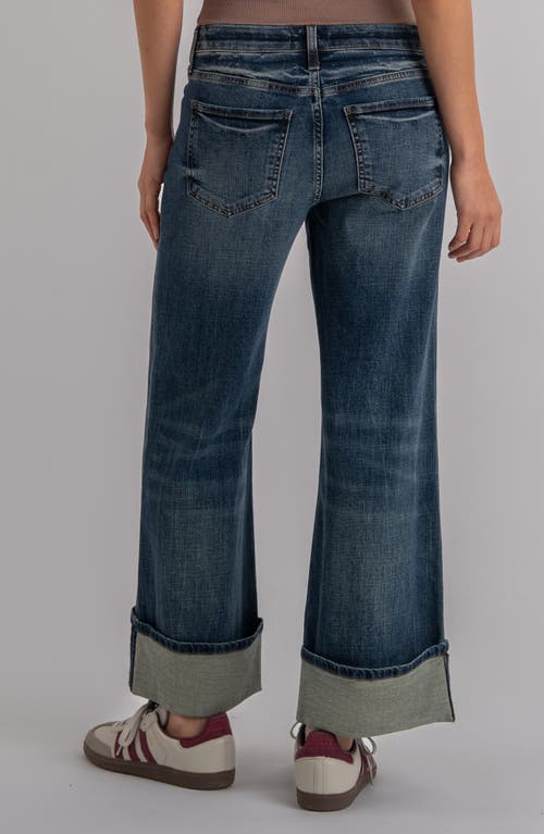 Kut From The Kloth Meg Cuffed High Waist Wide Leg Jeans In Blue
