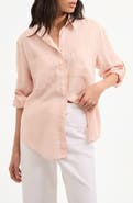 Veronica Beard Gil Linen Button-Up Shirt