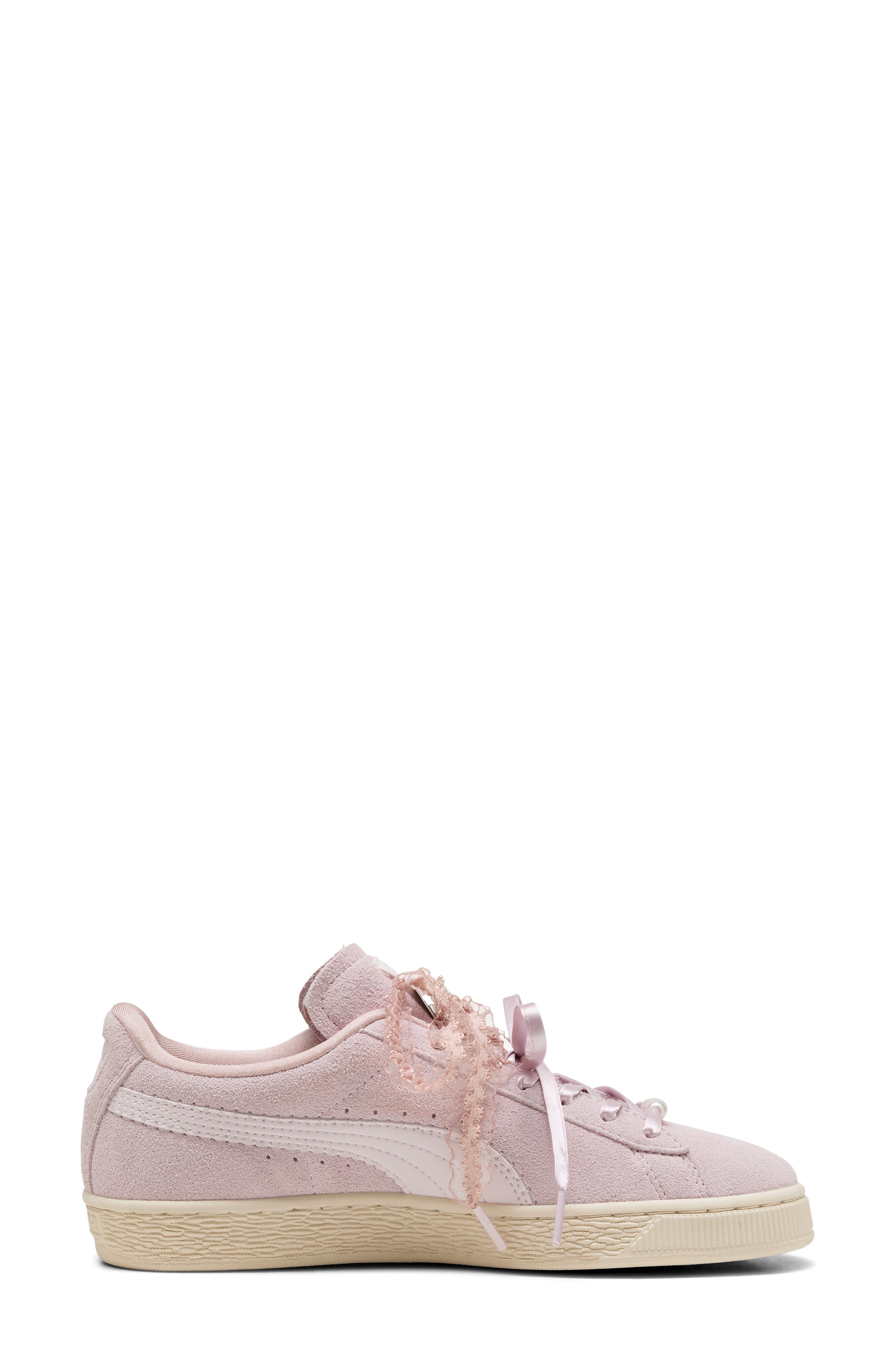 Suede Bloom Sneaker, Alternate, color, MISTY PINK/ POWDER PINK