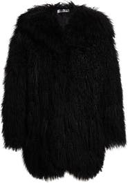 Michael Kors Collection Genuine Shearling Clutch Coat