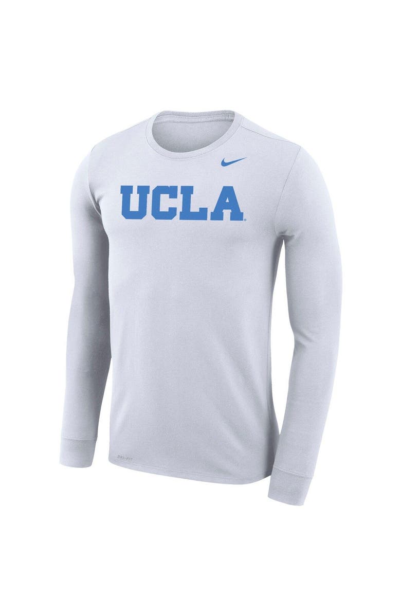 Nike Men's Nike White UCLA Bruins Legend Wordmark Performance Long Sleeve T-Shirt, Alternate, color, 