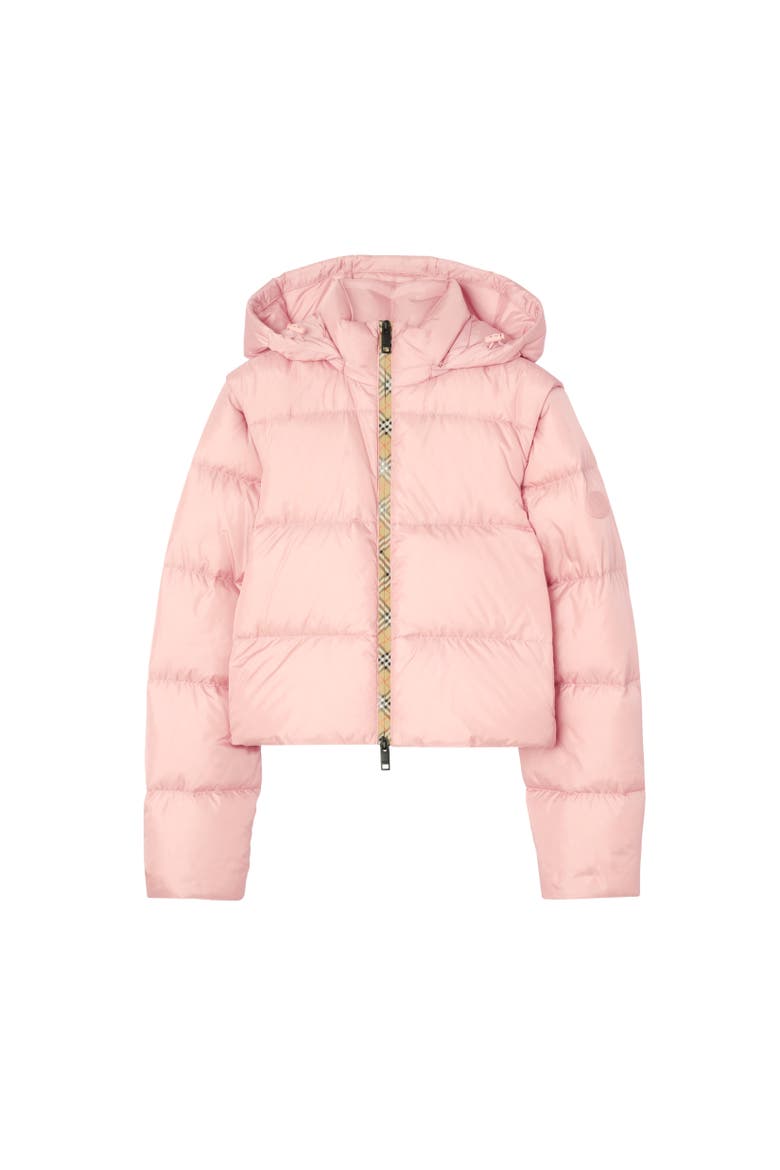 Detachable Sleeve Nylon Langdale Puffer Jacket, Alternate, color, Peony pink