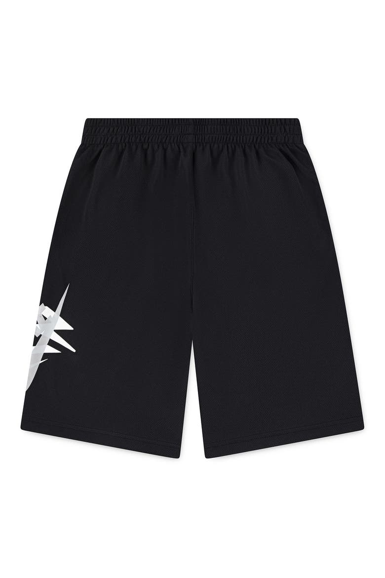 Kids' Essential Mesh Shorts, Alternate, color, BLACK/ WHITE