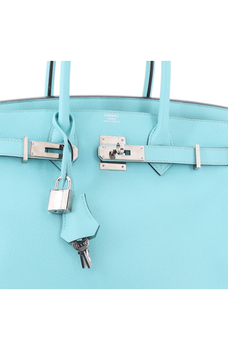 Pre-Owned Hermes Birkin Handbag Blue Epsom with Palladium Hardware 30, Alternate, color, Bleu Atoll