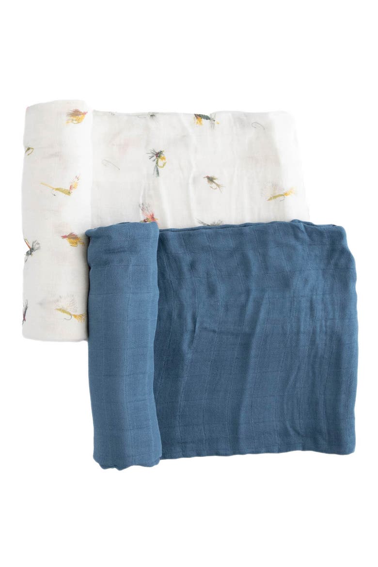 2-Pack Deluxe Muslin Swaddles, Alternate, color, GONE FISHING 2