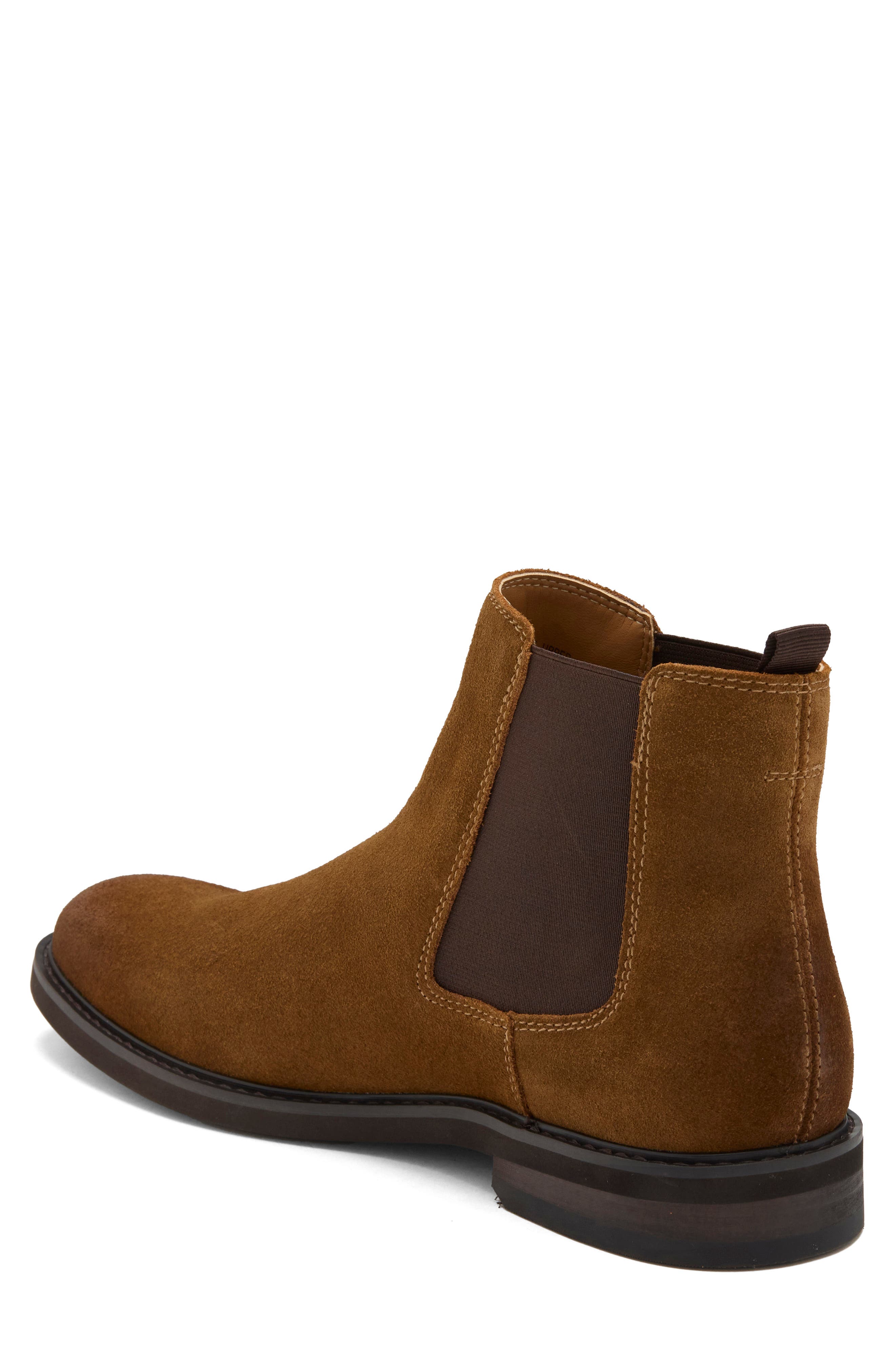 Dominik Leather Chelsea Boot, Alternate, color, CHESTNUT OILED SUEDE