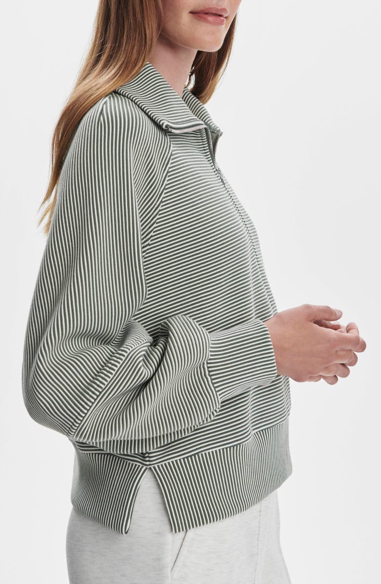 Varley Milano Half-Zip Sweatshirt, Alternate, color, Thyme / Egret