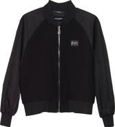 Dolce&Gabbana Mixed Media Padded Bomber Jacket
