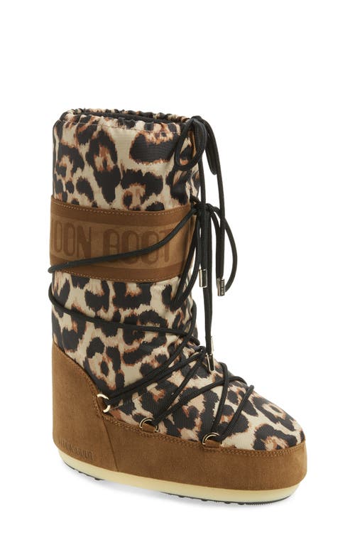Moon Boot ® Kids' Icon Water Repellent  In Brown Multi