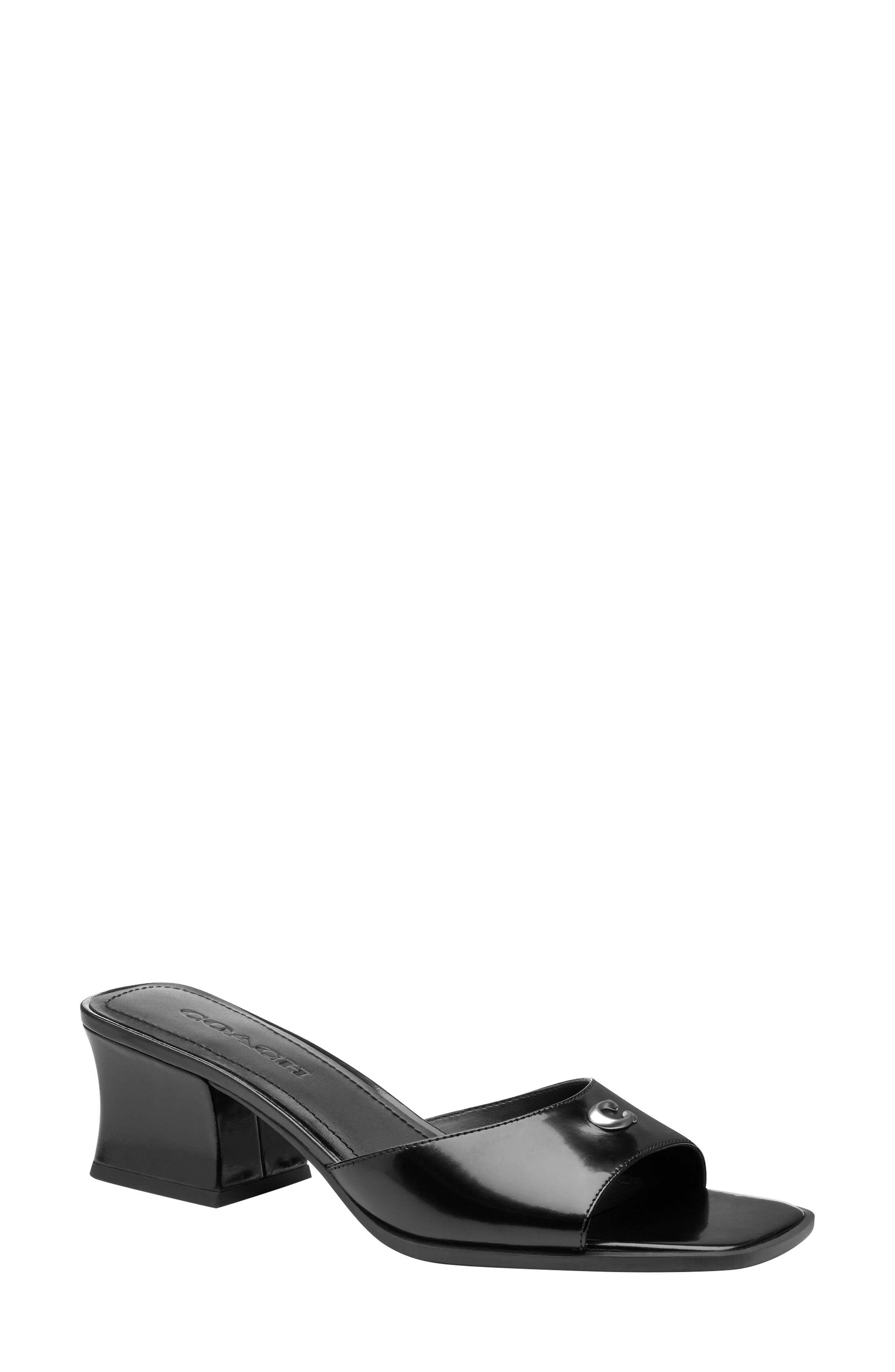COACH Sculpted C Block Heel Sandal, Main, color, 