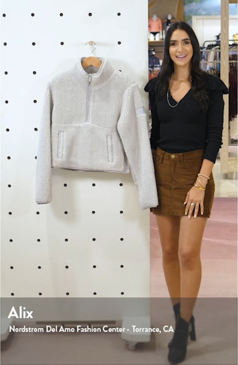 Shanti Half Zip Faux Shearling Pullover, sales video thumbnail