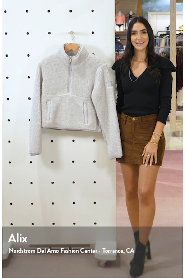 Shanti Half Zip Faux Shearling Pullover video