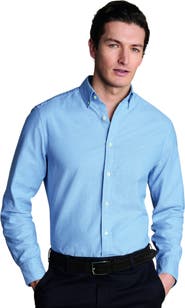 Charles Tyrwhitt Plain button-down stretch washed Oxford shirt