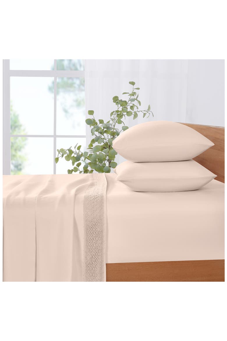 Crochet Lace 4-Piece Sheet Set, Alternate, color, BLUSH