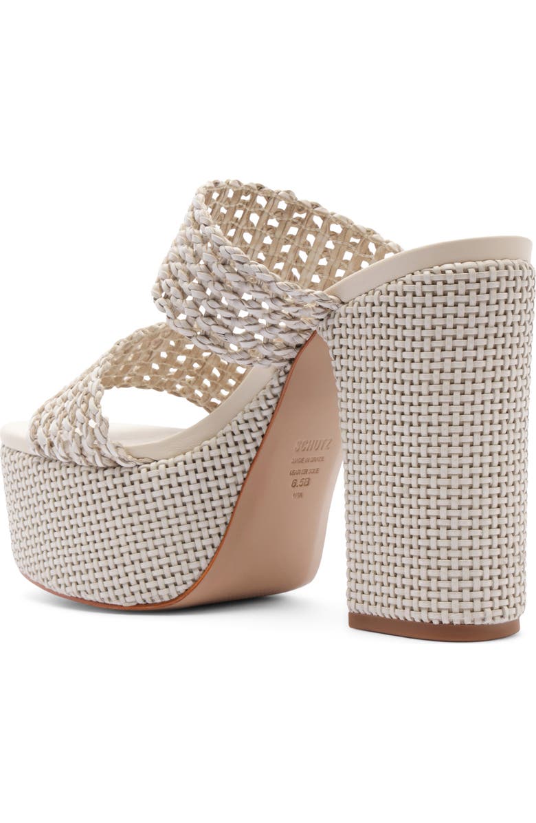 Schutz Aberdeen Platform Slide Sandal, Alternate, color, Sugar White