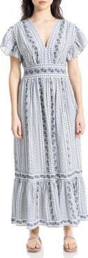 MAX STUDIO Flutter Sleeve Maxi Dress