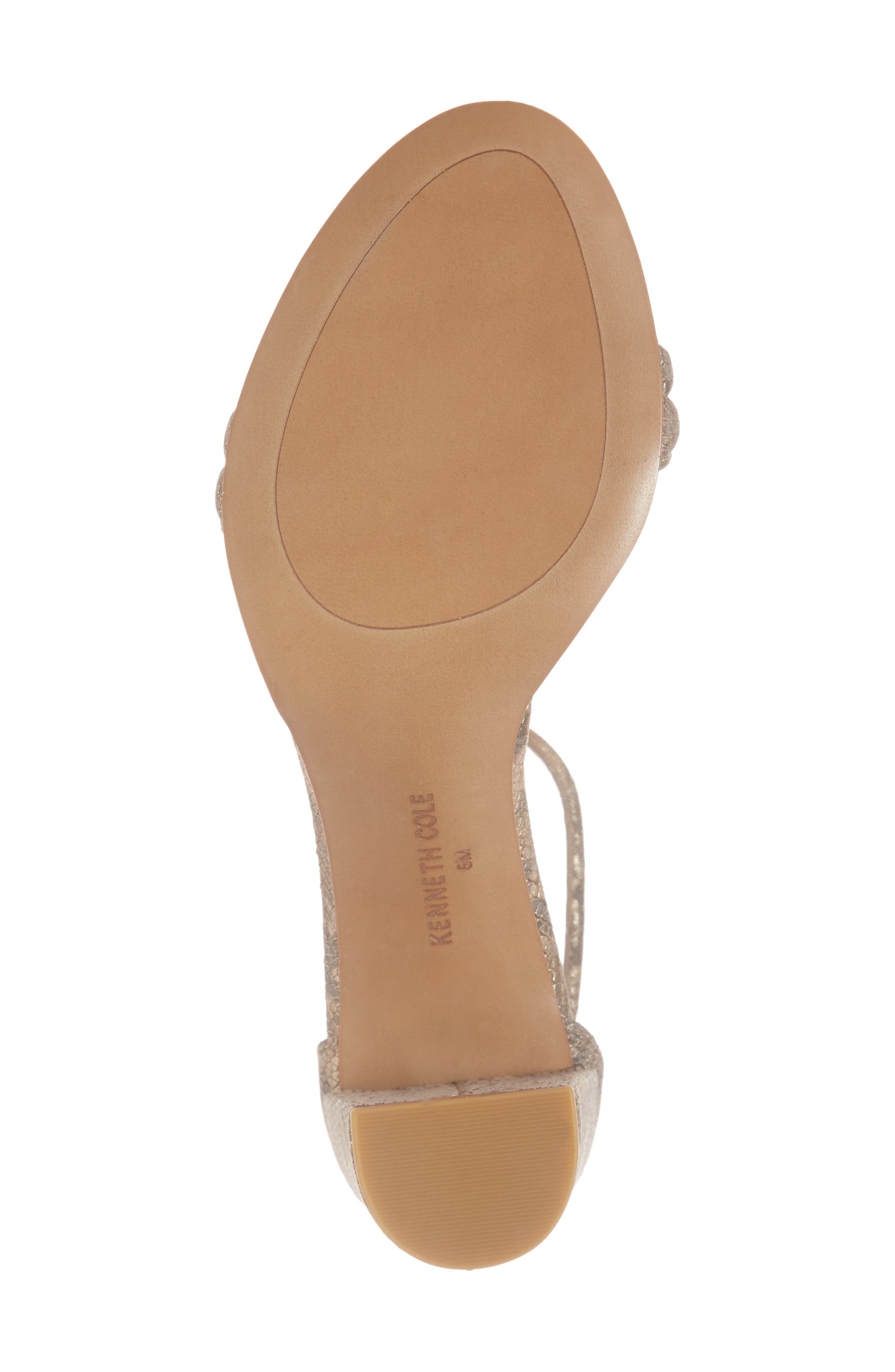 'Lex' Ankle Strap Sandal, Alternate, color, TAUPE/ GOLD LEATHER