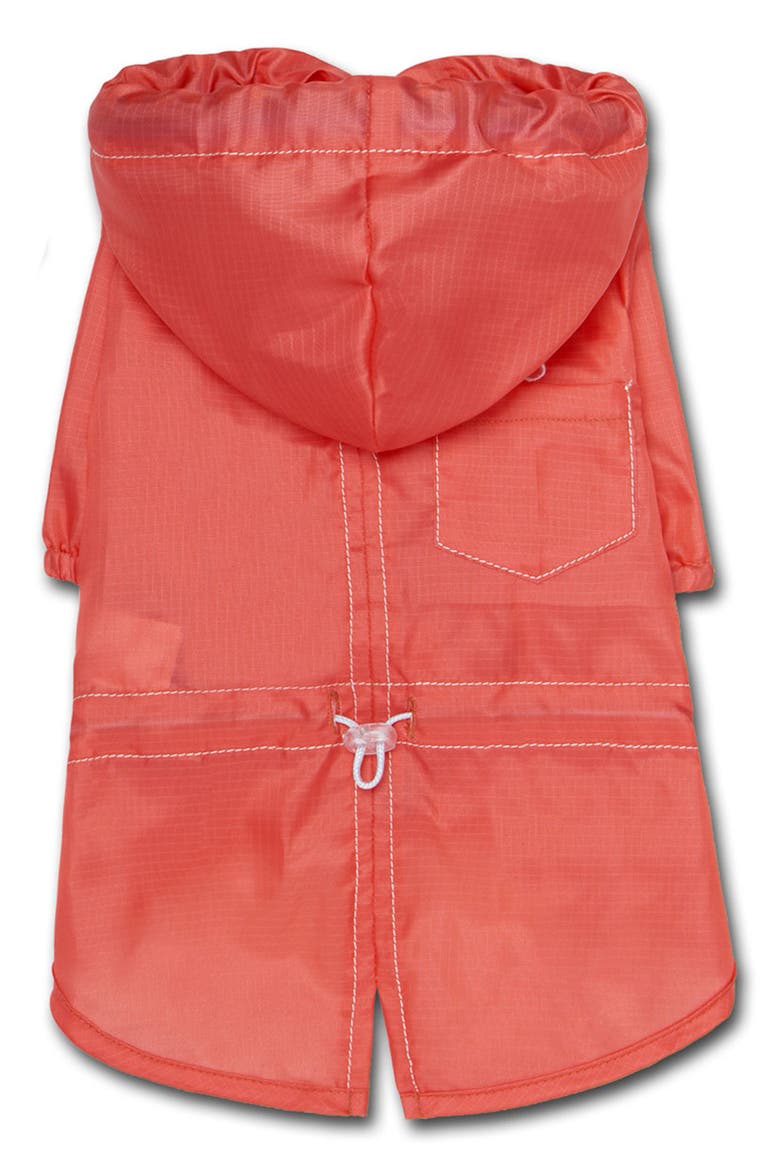 Split-Vent Designer Waterproof Dog Raincoat - Medium, Main, color, RED
