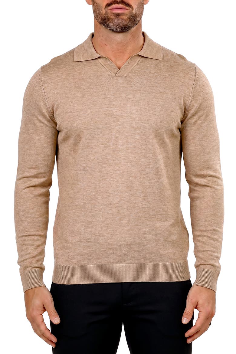 Polo Sweater, Main, color, BEIGE
