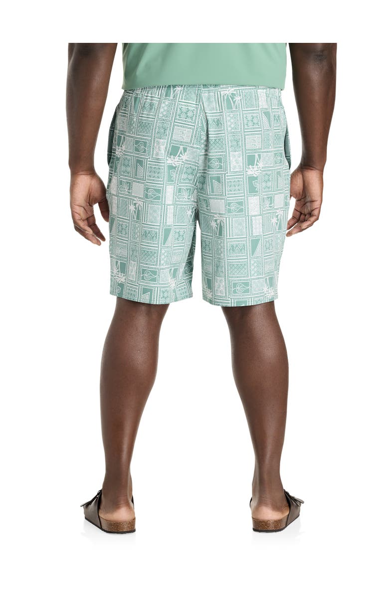 Society of One by DXL Big & Tall Cabana Performance Shorts, Alternate, color, Green