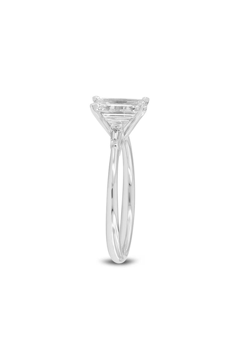 Kenza 14K White Gold Radiant Cut Lab Grown Diamond Three Stone Engagement Ring - 2.05 Ct, Alternate, color, 14K White Gold