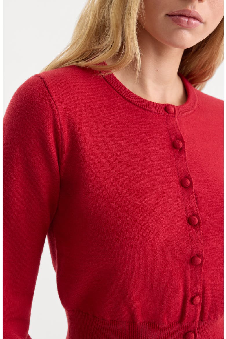 The Fine Knit Cardigan, Alternate, color, CRIMSON ROSE