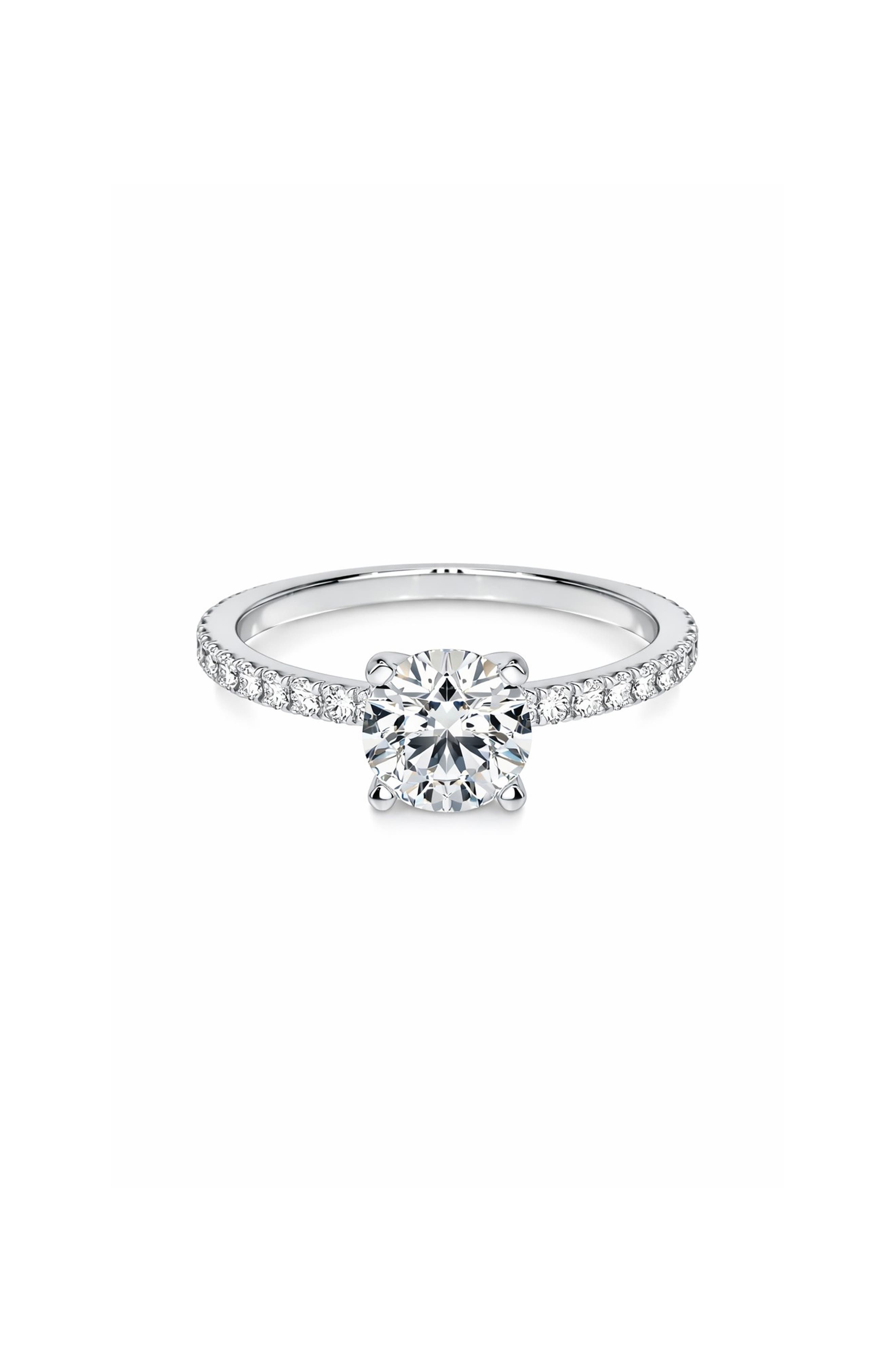 Round Cut Cubic Zirconia Solitaire Ring