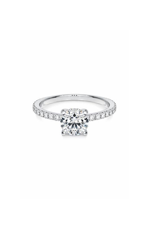 Round Cut Cubic Zirconia Solitaire Ring
