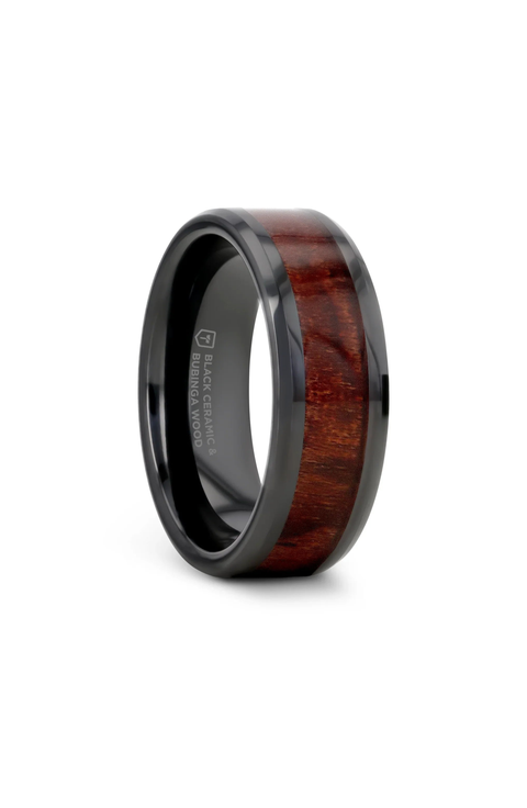 Benny Ceramic Beveled Wedding Band