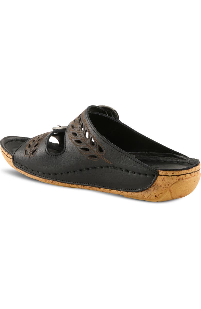 Spring Step Gelatia Two-Strap Sandal, Alternate, color, Black