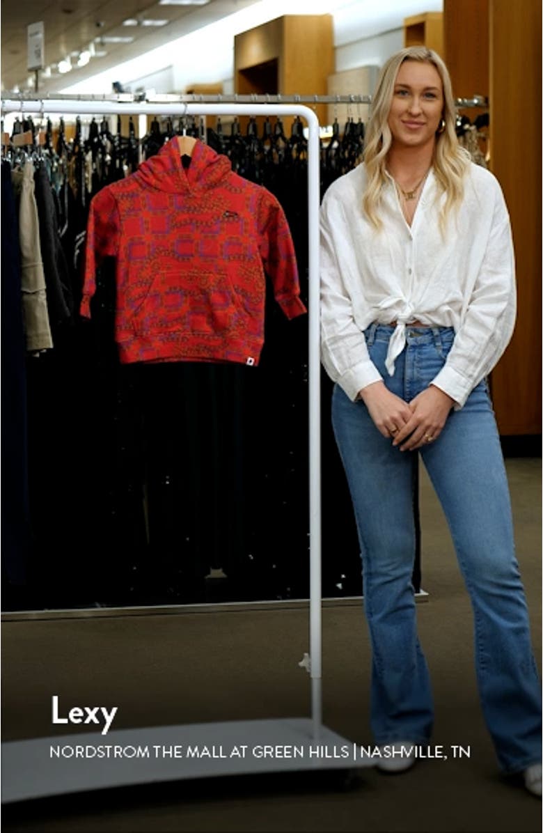 Kids' Picnic Print Cotton Hoodie, sales video thumbnail