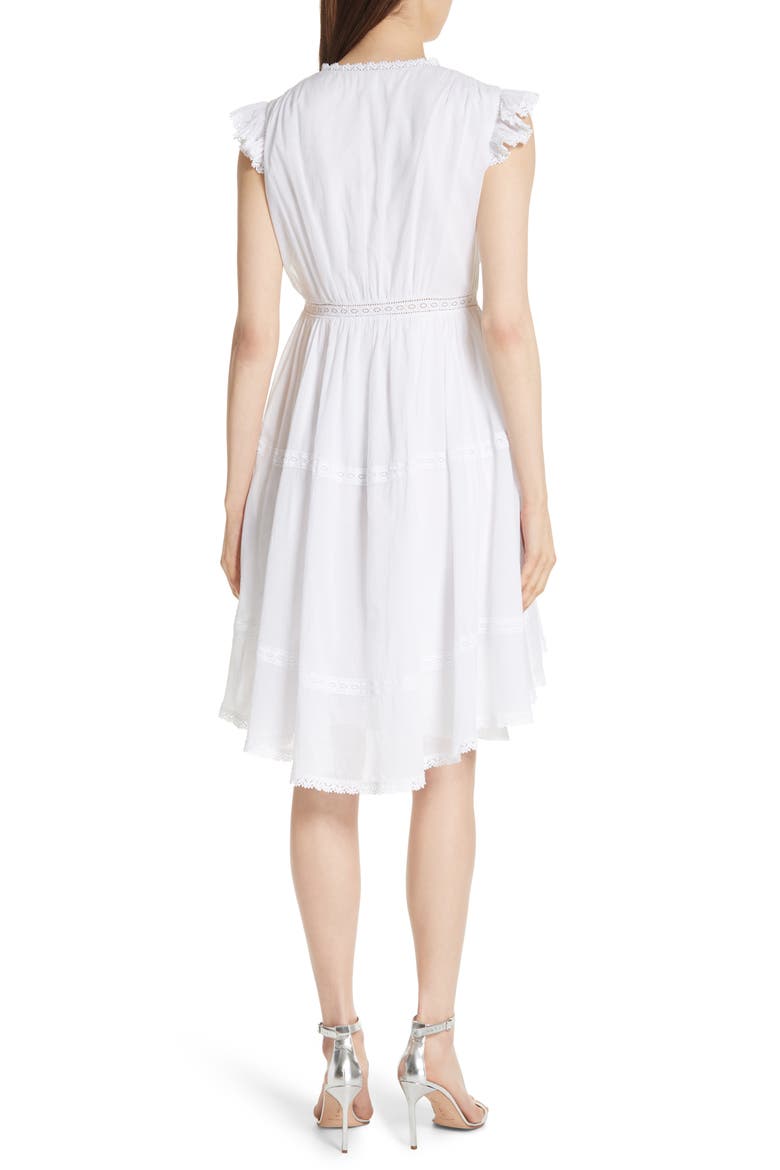 Jourdana Crochet Trim Dress, Alternate, color, BRIGHT LIGHT