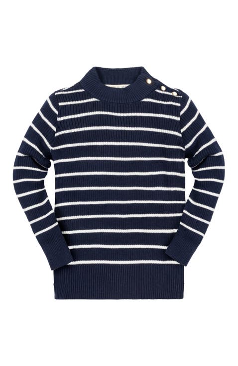 Baby Girls' Organic Mock Neck Sweater, Infant