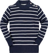 Hope & Henry Baby Girls' Organic Mock Neck Sweater, Infant