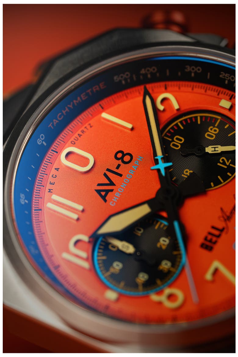 Bell X-1 Machbuster Chronograph Watch, 41mm, Alternate, color, ORANGE