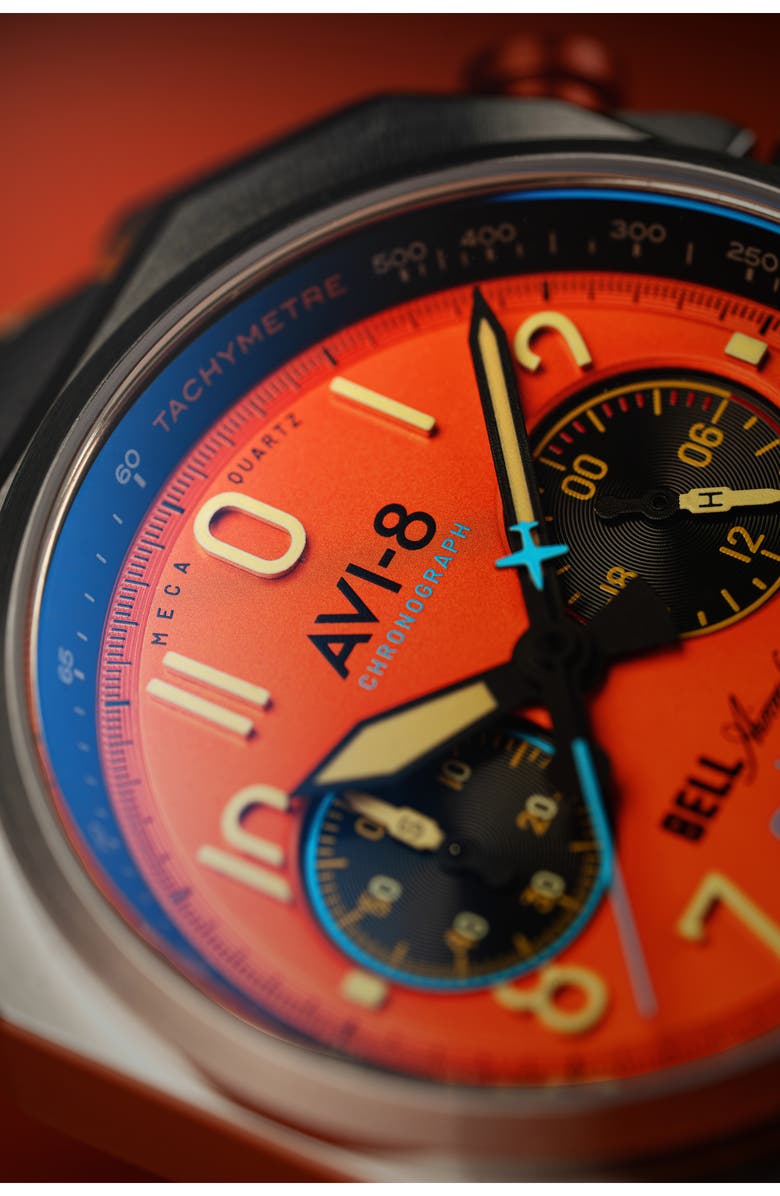AVI-8 Bell X-1 Machbuster Chronograph Watch, 41mm, Alternate, color, Orange