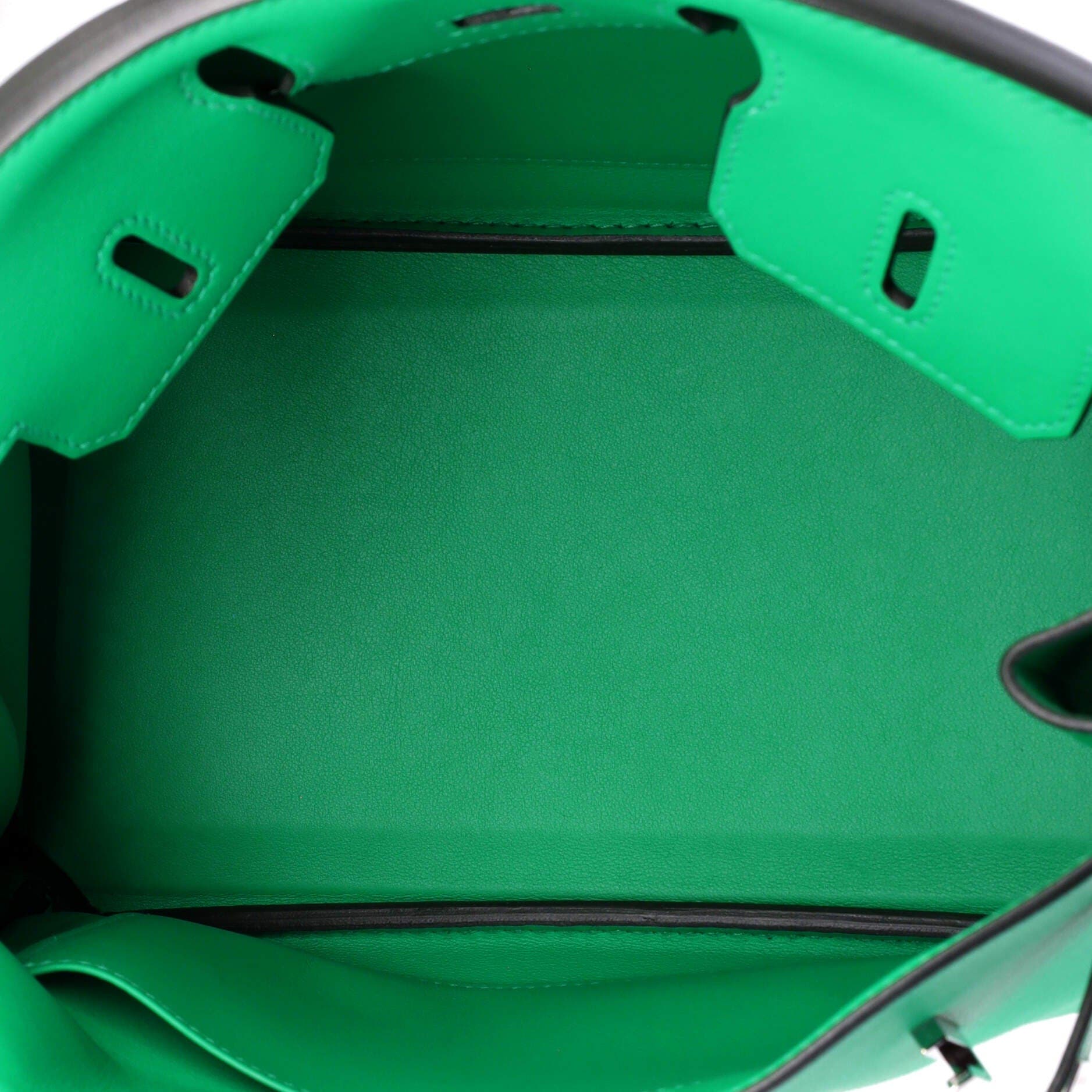 Pre-Owned Hermes Birkin Handbag Green Swift with Palladium Hardware 25, Alternate, color, Menthe