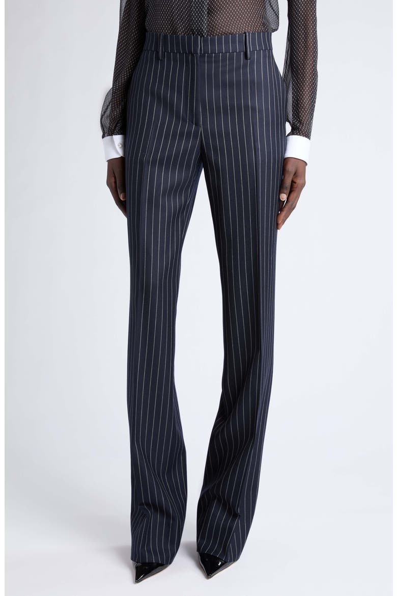 Chalkstripe Boyfriend Wool & Mohair Straight Leg Pants, Main, color, COMBO BLUE/ WHITE