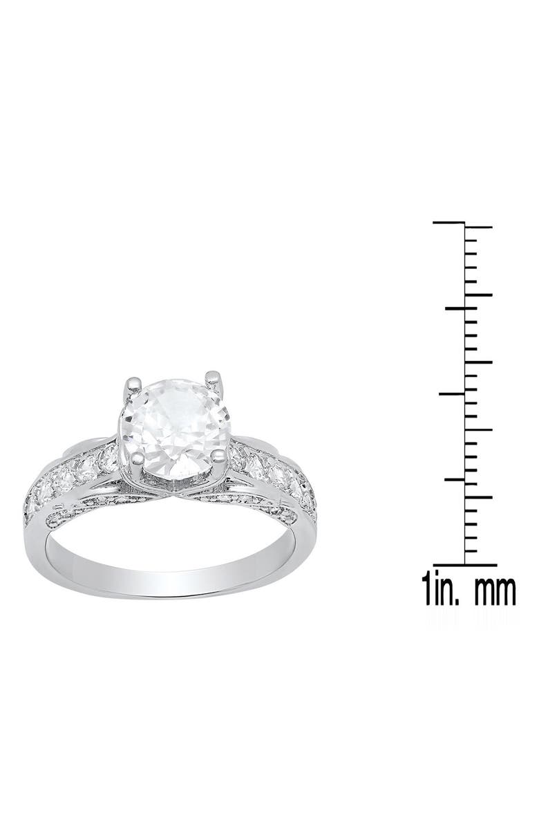 HMY JEWELRY Round Cubic Zirconia Ring, Alternate, color, Silver