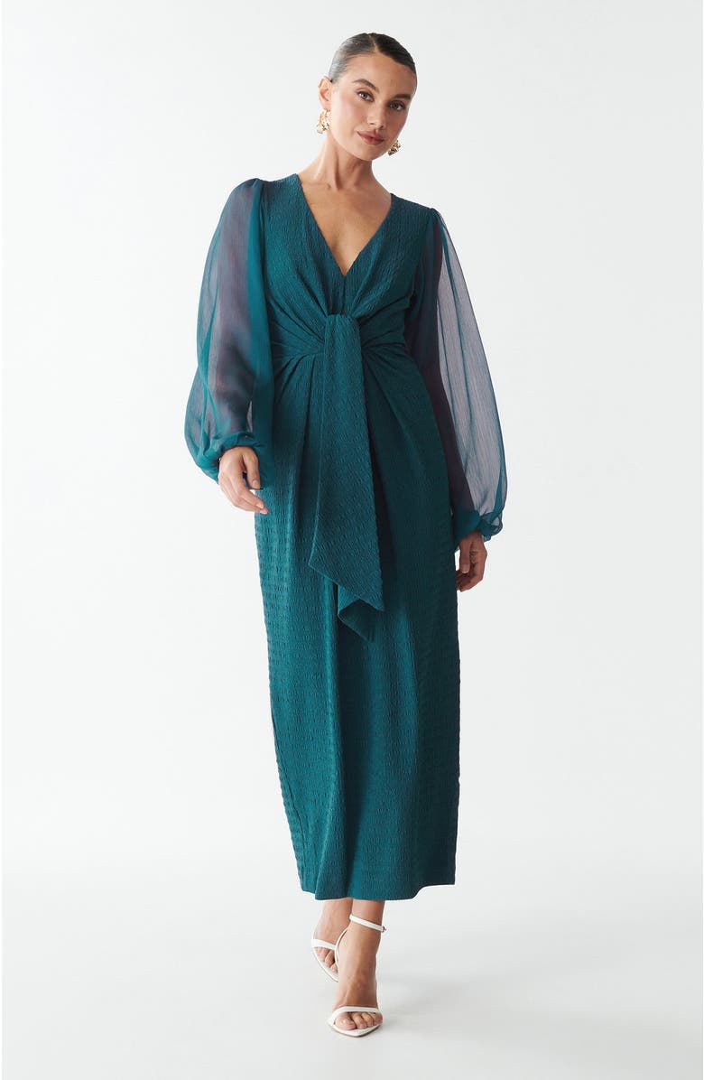 SAVEL Indiana Midi Dress, Alternate, color, Teal