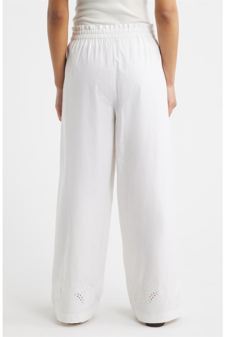 Marin Embroidered Wide Leg Pants, Alternate, color, WHITE