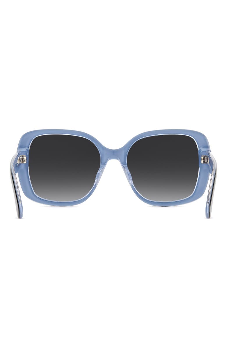 Kate Spade New York Wenona 57mm Square Sunglasses, Alternate, color, Black/ Blue