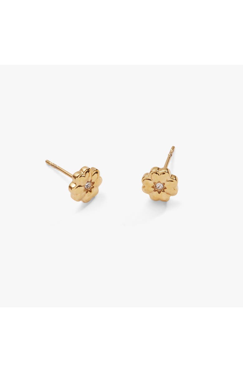 Alex and Ani Clover Mini Stud Earrings, Alternate, color, 